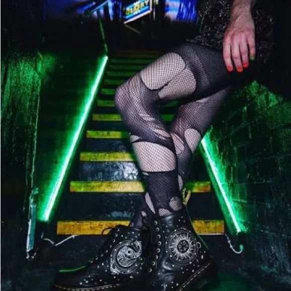 Dr. Martens Black Lace-Up Boots with White Celestial Embroidery - Picture 3 of 4